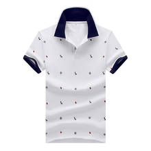 Camiseta de marca para hombre, Polo informal de negocios, lisa, de manga corta, transpirable, novedad 2024 - compra barato