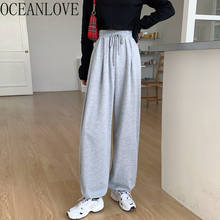 OCEANLOVE Sweatpants Autumn High Waist Solid 2021 Drawstring Casual Loose Ropa De Mujer Korean Style Trousers Full Length 18504 2024 - buy cheap