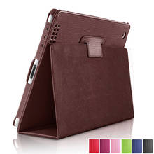 For Apple ipad 2 3 4 Case Auto Sleep /Wake Up Flip Litchi PU Leather Cover For New ipad 2 ipad 3 Smart Stand Holder Folio Case 2024 - buy cheap