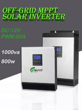 Inversor Solar híbrido de 1000va, 12v, 220v, onda sinusoidal pura integrada, 50A PWM, controlador de carga Solar, batería para uso doméstico 2024 - compra barato