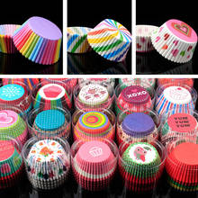 100Pcs/lot Rainbow Cupcake Paper Liners Muffin Cases Cup Cake Topper Baking Tray Kitchen Accessories Pastry Decoration Tools 2024 - buy cheap