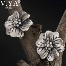 V.YA 925 Sterling Silver Plum Blossom Flower Stud Earrings for Women Gift Retro Silver Earrings Jewelry Brincos 2024 - buy cheap