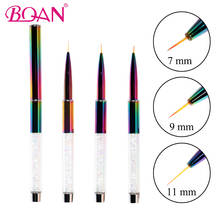 Bqan caneta de pintura de unha 3d, caneta com pontas 3d, acrílico, pincel de gel uv, desenho de flor, ferramenta de manicure francesa 7mm/9mm/11mm 2024 - compre barato