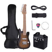 Muslady 28 Inch Kids  ST Electric Guitar Kit Maple Neck Paulownia with Mini Amplifier Guitar Bag Strap Pick String Audio Cable 2024 - buy cheap