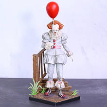 Estátua de pvc pennywise de stephen, estúdios de ferro, figura de filme de horror, modelo colecionável de brinquedo 2024 - compre barato