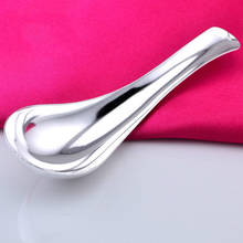 Silver spoon silver soup spoon S999 sterling silver tableware baby spoon household silverware, three models are available 2024 - buy cheap