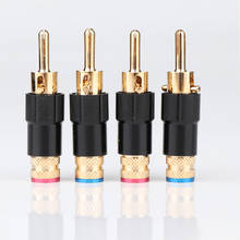 4Pcs High Quality New Copper YYAUDIO Speaker Cable Banana Plug with Lock Speaker Amplifier Connector 2024 - buy cheap