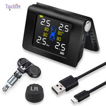 1 conjunto inteligente carro tpms sistema de monitoramento pressão dos pneus energia solar digital display lcd sistemas alarme segurança automática pressão dos pneus 2024 - compre barato