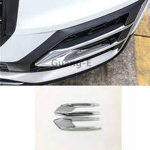 Car Styling Detector Abs Cover Trim Front Head Fog Light Lamp Frame Stick Part 2pcs For Audi Q2 Q2l 2018 2019 2020 2021 2024 - buy cheap