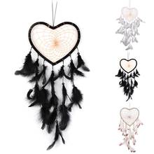 Handmade Lace Dream Catcher Feather Bead Hanging Decoration Ornament Gift Colorful Craft Dreamcatcher Heart Wind Chimes 2024 - buy cheap