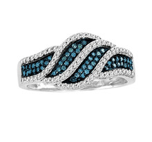 Fashion Leaves Shape Rings for Women Wedding Blue Zircon Ring Dazzling Full Drill Two-tone Engagement Jewelry Ring Gifts 2024 - buy cheap