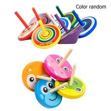 1pc Kids Wooden Gyro Toys Children Adult Relief Stress Desktop Spinning Top Toys Kids Birthday Gifts Random Color 2024 - buy cheap