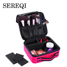 SEREQI Brand Upgraded Version Hot Sale Multifunction Travel Cosmetic Bag Women Makeup Bags Travel Waterproof Nylon Make Up Bag 2024 - buy cheap