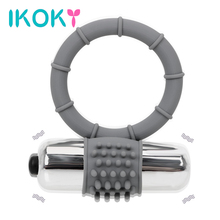 IKOKY Silicone Vibration Cock Rings Penis Rings Clitoris Stimulator Single Frequency Vibrator Sex Toys for Men Delay Ejaculation 2024 - buy cheap