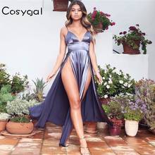 COSYGAL 2018 Summer Sexy Dress Long Maxi Vintage Women Christmas Dress Spaghetti Strap Evening Party Dresses Elegant Vestidos 2024 - buy cheap