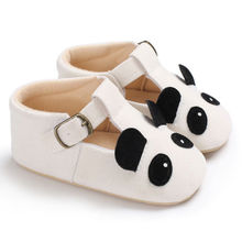 Infantil sola macia silicone recém-nascido panda couro sapatos de bebê prewalker panda primeiros caminhantes 2024 - compre barato