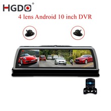 HGDO New 4G Android Car DVR Dash cam 4 Lens 10 inch Navigation ADAS GPS WiFi Full HD 1080P  Video Recorder 2+32GB Vehicle Camera 2024 - buy cheap