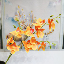 Orquídeas artificiales con estampado 3D para el hogar, decoración de fiesta de boda, Paloma, color blanco y rosa, tacto Real, bricolaje 2024 - compra barato