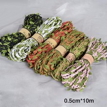 5CM 10M Imitation Leaf Hemp Rope Wedding Party Home DIY Decoration Accessories Bouquet Gift Packing String Hang Tag Cords Craft 2024 - buy cheap