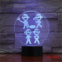 Workers Model Illusion 3d Lamp LED 7 Color changing USB Touch Sensor Desk Table Lamp USB Night Light Dropshipping AW-1683 2024 - buy cheap