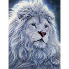 Nova imagem de cristal ponto cruz diy 5d leão bordado pintura de animal quadrado completo strass kit de ponto cruz 30*40cm 2024 - compre barato