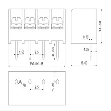 Bloques de barrera de terminales de tapa KF9500, 2p/3p/4p/5p/6p/7p/8p/9p/10p/12P, 10 unidades/lote, envío gratis 2024 - compra barato