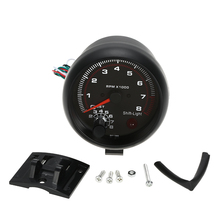 3.75" Car Universal Black  Tachometer Gauge White Inter Shift light 0-8000 RPM 2024 - buy cheap