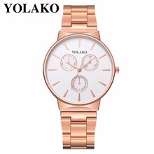 Hot Fashion Men Stainless Steel Watch Luxury Male Quartz Watch Casual Men Clock Wristwatches YOLAKO Brand Relogio Masculino 2024 - buy cheap