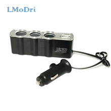 LMoDri Unusual Car Cigarette Lighter Power Spliter Sockets USB DC Charger Adapter 12V 3 Way 2024 - buy cheap