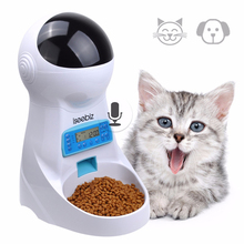 3L автоматическая кормушка для корма для домашних животных с голосовой записью, миска для еды для средних и маленьких собак, кошек, ЖК-дисплей, дозаторы 4 раза в день 2024 - купить недорого