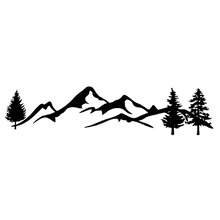 Mayitr 1pc 100cm Tree Mountain Car Sticker Black/White Colors PET Reflective Forest Decal For SUV Truck Camper Offroad 2024 - buy cheap