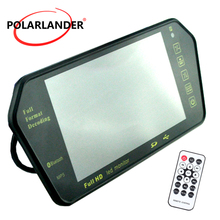 Monitor LCD de coche de 7 pulgadas, retrovisor automático para cámara de marcha atrás, Bluetooth, USB, TF, Transmisor FM, 1024x600 2024 - compra barato