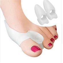 Protector de juanete de Gel de silicona, separador alisador de dedos, alivia el dolor, Corrector de pulgar, ortésico, cuidado de los pies, 1 par 2024 - compra barato