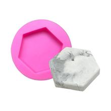 Molde de silicona para yeso, Base de aromaterapia con placas hexagonales para fruta, plato de hormigón, adornos, 1 unidad 2024 - compra barato