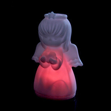7*6*8cm  Night Light Colorful Angel LED Light Silicone For Children and Kids Gift 2024 - buy cheap