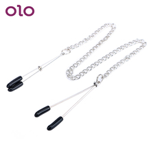 OLO Nipple Clamps With Metal Chain Adjustable Breast Labia Clips Clitoris Clamp Adult Game Flirting Sex Toys For Women Couple 2024 - buy cheap