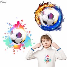 Pulaqi Football Club Patches Iron On Transfers Fire Ice Soccer Heat Thermal Transfer For Men Kid Clothes DIY Decoration F 2024 - buy cheap