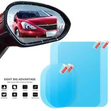 Anti-glare impermeable etiqueta engomada del coche Anti niebla espejo retrovisor para coche película protectora coche espejo ventana película transparente de membrana 2 unids/set 2024 - compra barato