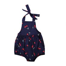 2019 Newborn Baby Girls Halter Sleeveless  Bodysuit Little Girls Floral Bodysuit Playsuit Outfits Sunsuit Clothes 2024 - buy cheap