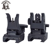 Tactical Folding Flip up Sight Rear Front Sight Mount Transition Backup Iron Sight Rapid Rifle RTS For Paintball Accessories 2024 - buy cheap