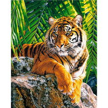 Полностью квадратная/круглая дрель 5D DIY Новая Алмазная картина "животное тигр" 3D Стразы Вышивка крестиком 5D Декор подарок 2024 - купить недорого