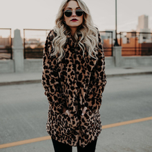 Women Winter Thick Coat Faux Fur Jackets Female Leopard Print Warm Outwear For Ladies 2019 Fashion Long Fake Fur Overcoats 2024 - buy cheap