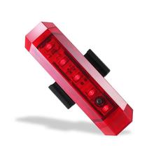 Luz LED trasera de plástico para ciclismo deportivo, luz de advertencia con carga USB, accesorio rojo para bicicleta 2024 - compra barato