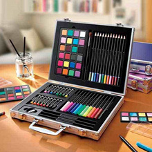 Lápiz de dibujo de colores para niños, pluma de acuarela, pigmento de crayón sólido, papelería con caja de aluminio, herramienta de pintura 2024 - compra barato