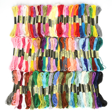 100pcs/bag Mixed Color Cotton Sewing Skeins Cross Stitch Embroidery Thread 7.5m Each Floss Kit DIY Sewing Accessories Tools 2024 - buy cheap