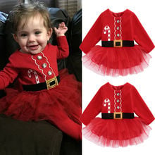 Pudcoco Baby Girl Dress Cute Christmas Princess Toddler Baby Girl Tulle Tutu Dress Party Outfits Costume 2024 - buy cheap
