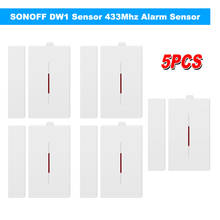 5PCS SONOFF DW1 Sensor 433Mhz Door Window Alarm Sensor Wireless Automation Anti-Theft Alarm For Smart Home Security Alarm System 2024 - buy cheap