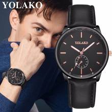 Best Selling YOLAKO Brand Men Ultra Thin Watch Luxury Male Leather Business Clock Quartz Wrist Watch Relogio Masculino Hot 2024 - buy cheap