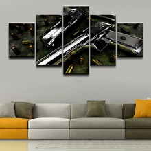 Modular Pictures Canvas Painting Wall Art Poster 5 Panel Weapons Desert Eagle Modern Printed Artwork Home Decor For Living Room 2024 - buy cheap