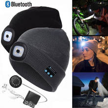 Fashion Warm Beanie Bluetooth LED Hat Wireless Smart Cap Headset Headphone Speaker 2024 - buy cheap